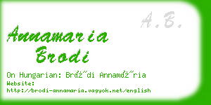 annamaria brodi business card